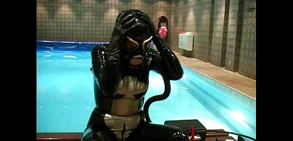  Gas Mask Breathplay by the Pool